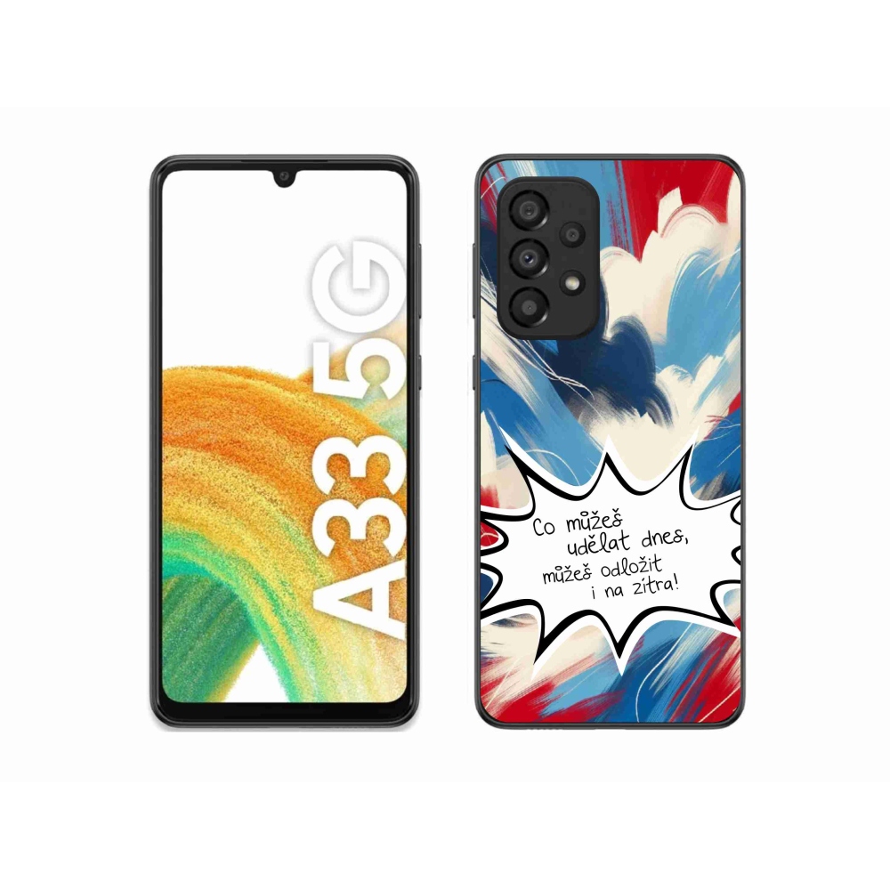Gelový kryt mmCase na Samsung Galaxy A33 5G - vtipný text 9 bílé pozadí