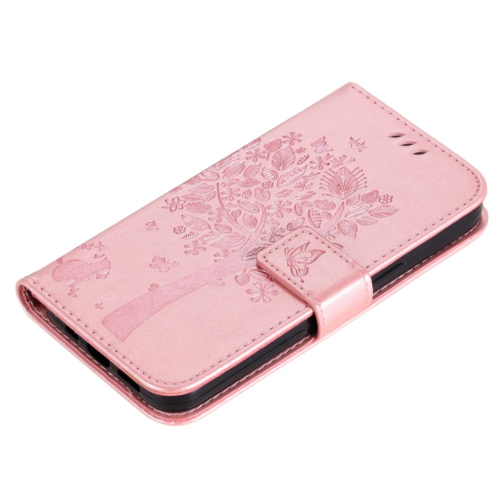 Tree knížkové pouzdro na Xiaomi 13T/13T Pro - růžovozlaté