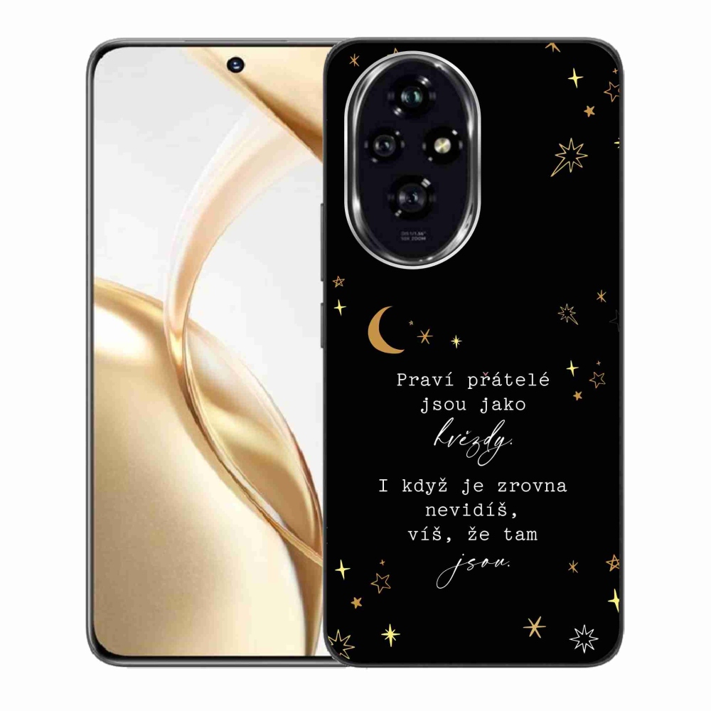 Gelový kryt mmCase na Honor 200 5G - citát 6 černé pozadí