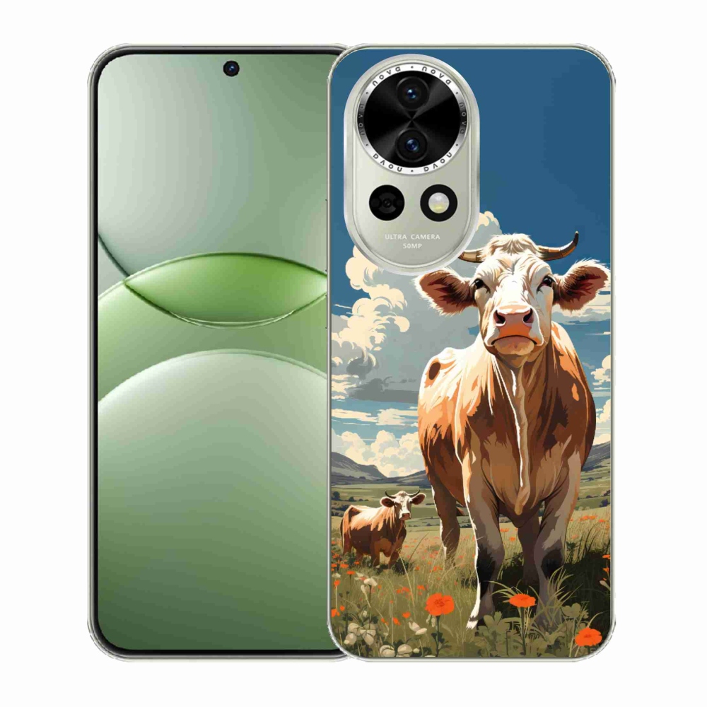 Gelový kryt mmCase na Huawei Nova 13 5G - krávy na louce