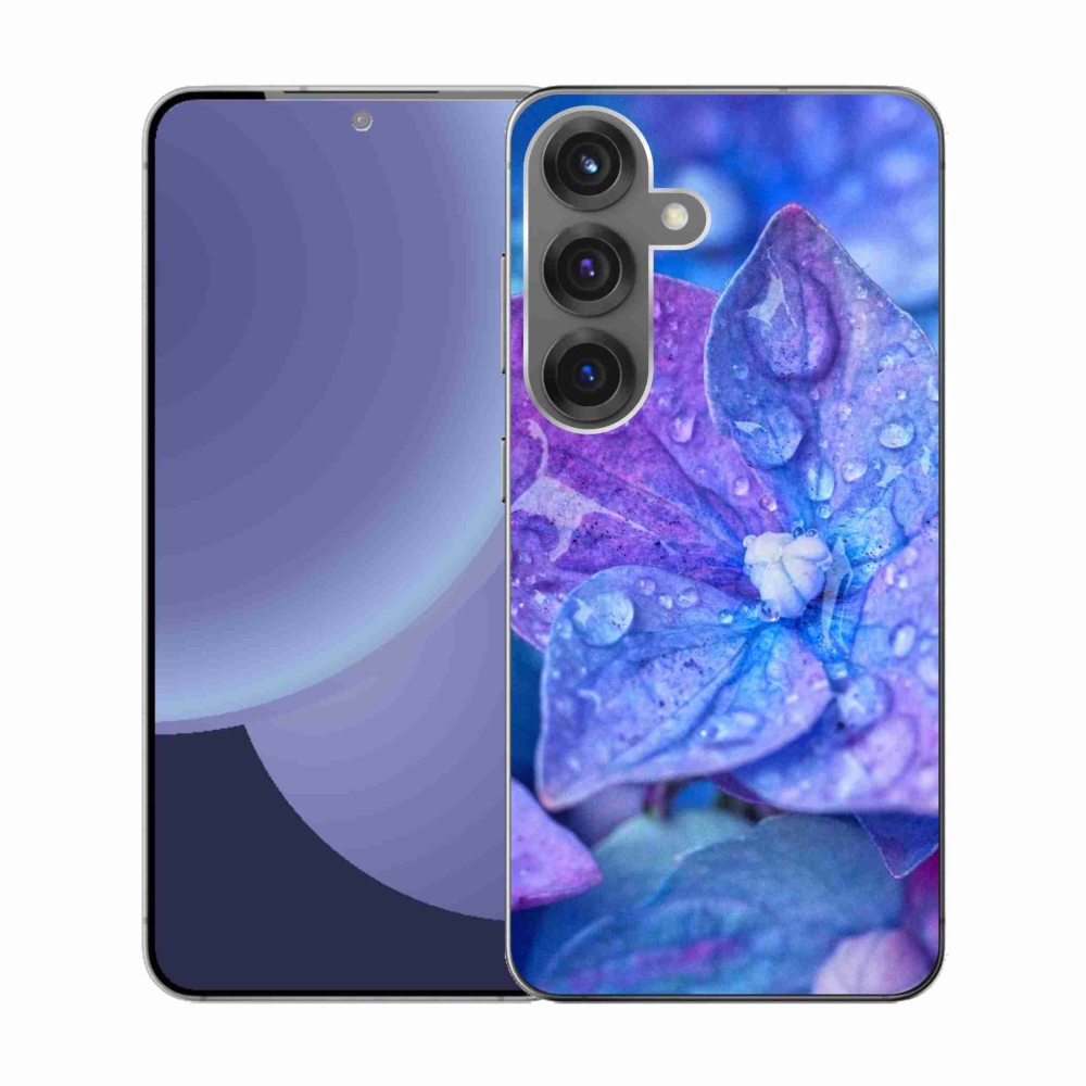 Gelový kryt mmCase na Samsung Galaxy S25 - fialový květ