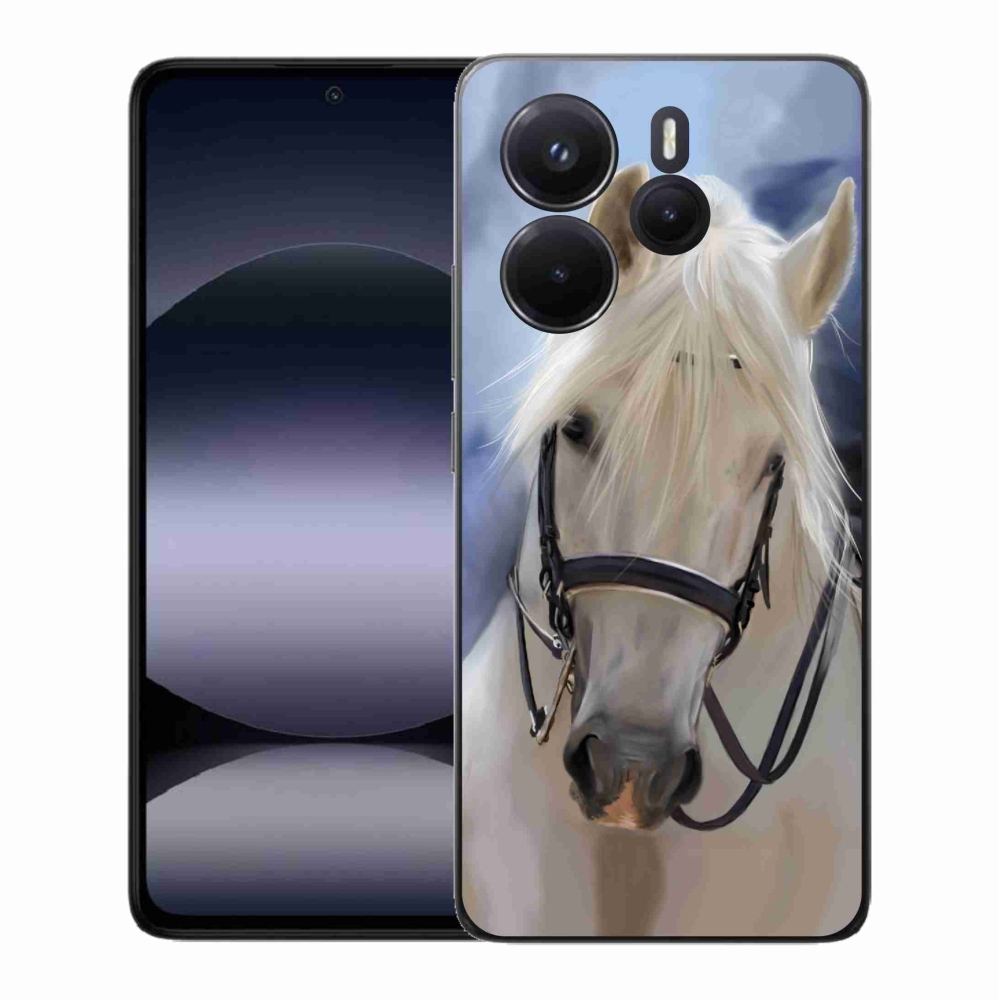 Gelový kryt mmCase na Xiaomi Redmi Note 14 - bílý kůň