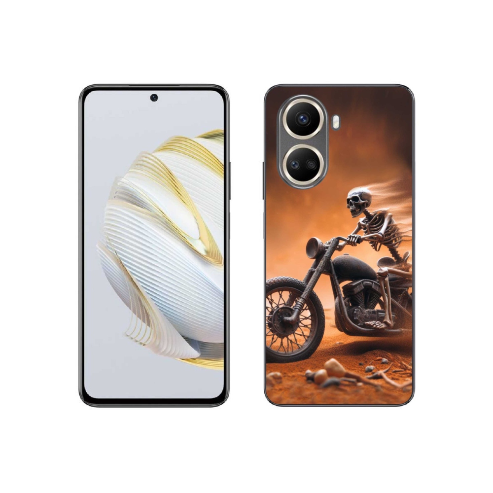 Gelový kryt mmCase na Huawei Nova 10 SE - kostra na motorce