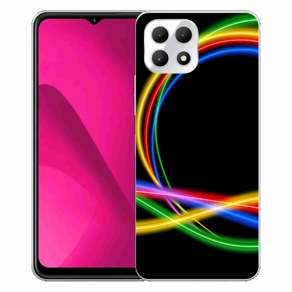 Gelový kryt mmCase na T-Mobile T Phone 2 - neonové kruhy