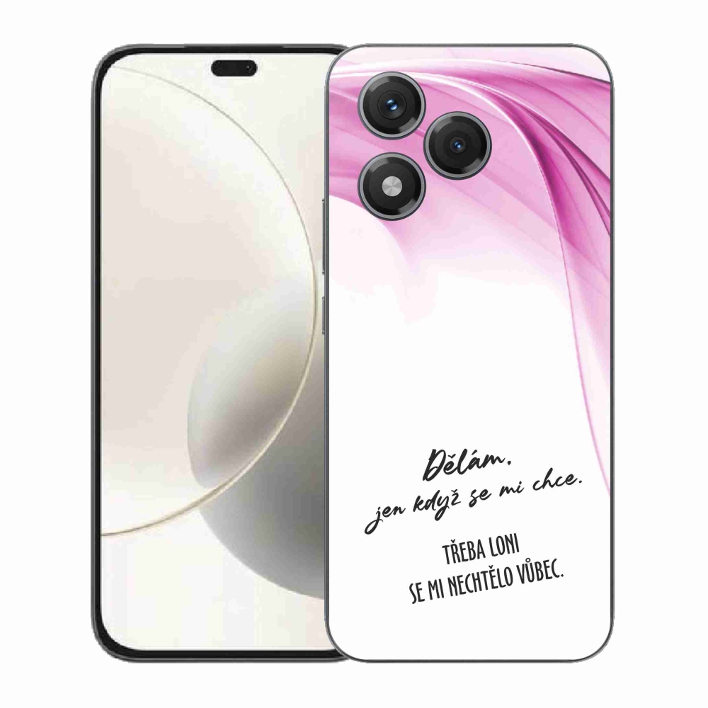 Gelový kryt mmCase na Honor 400 Lite - vtipný text 12 bílé pozadí