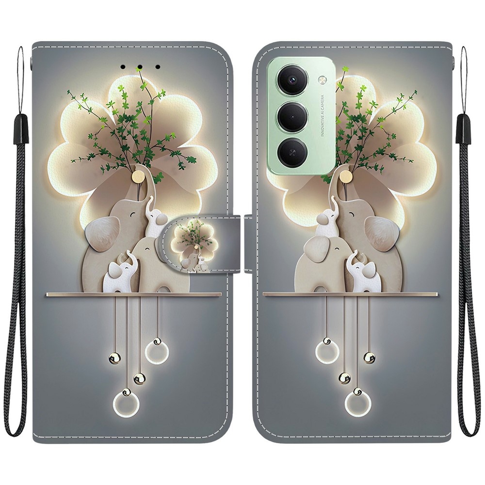 Versatile knížkové pouzdro na Xiaomi Redmi 15 4G (171mm) - sloni