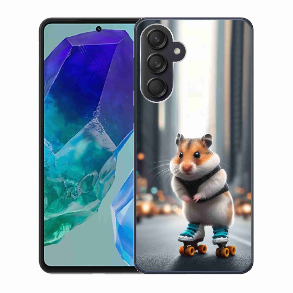 Gelový kryt mmCase na Samsung Galaxy M55 5G - křeček na bruslích