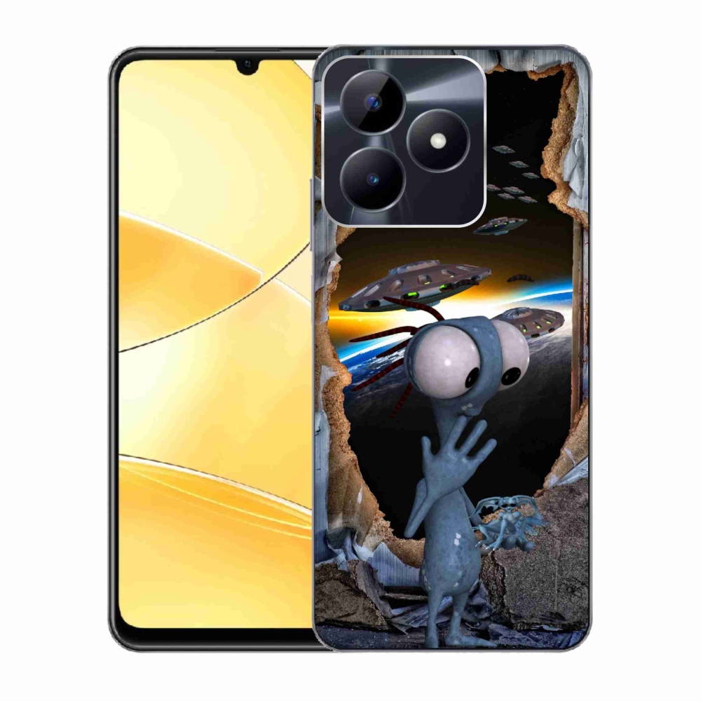 Gelový kryt mmCase na Realme C51/C53 - mimozemšťan
