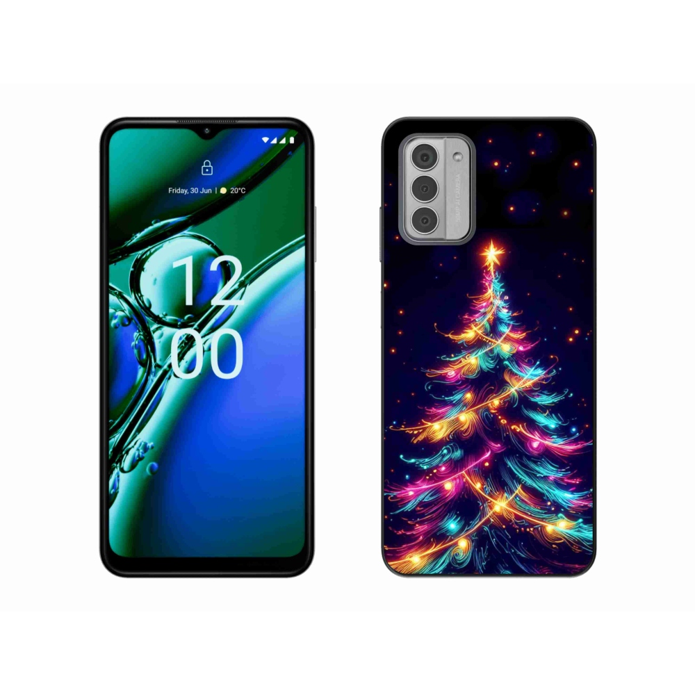 Gelový kryt mmCase na Nokia G42 - neonový vánoční stromek