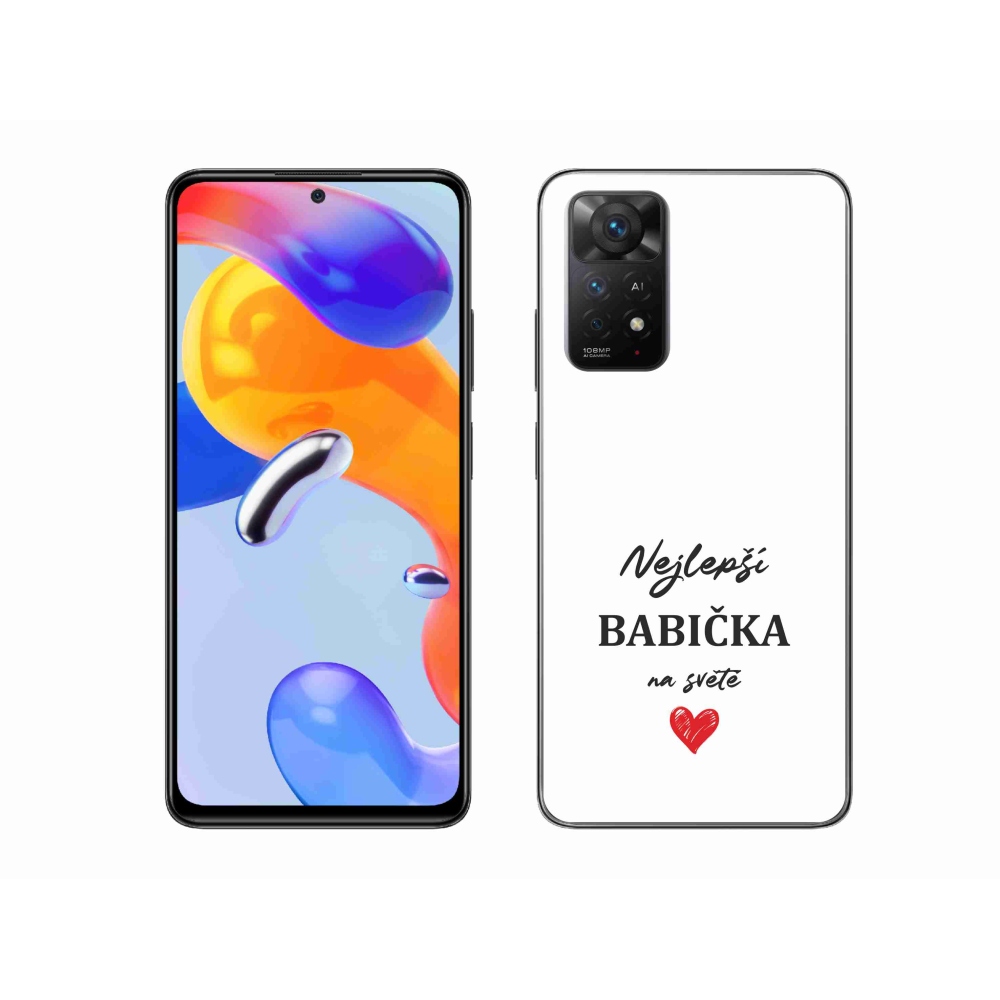 Gelový kryt mmCase na Xiaomi Redmi Note 11 Pro 4G/5G - nejlepší babička 1 bílé pozadí