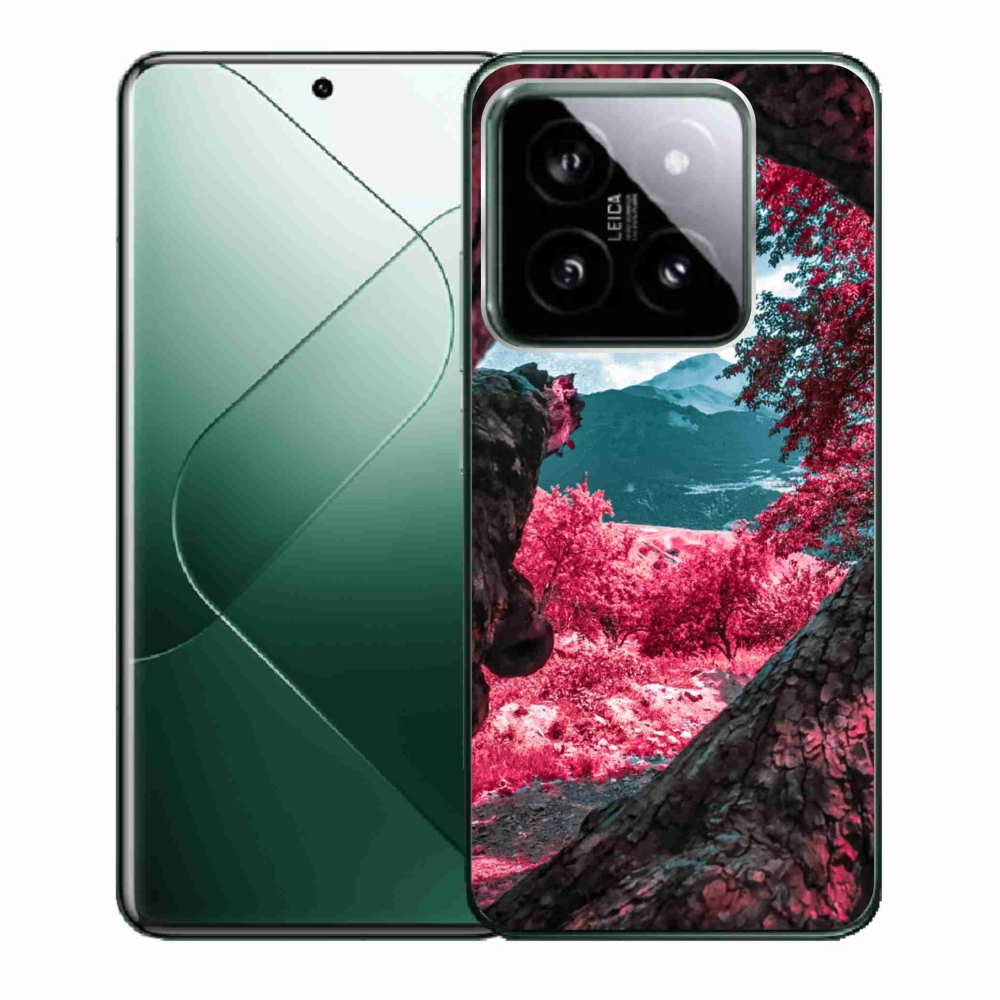 Gelový kryt mmCase na Xiaomi 14 - výhled na hory