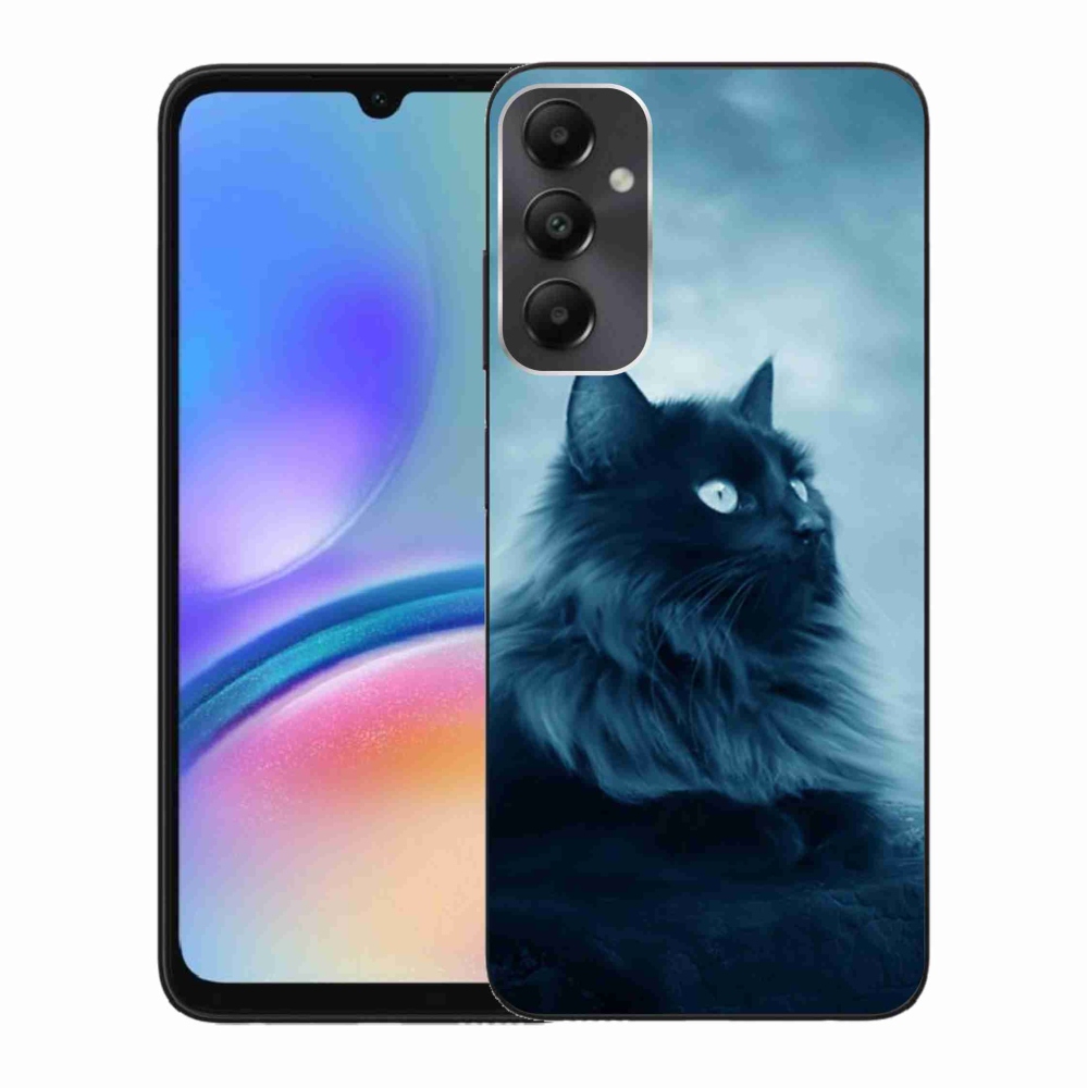 Gelový obal mmCase na Samsung Galaxy A05s - černá kočka 1