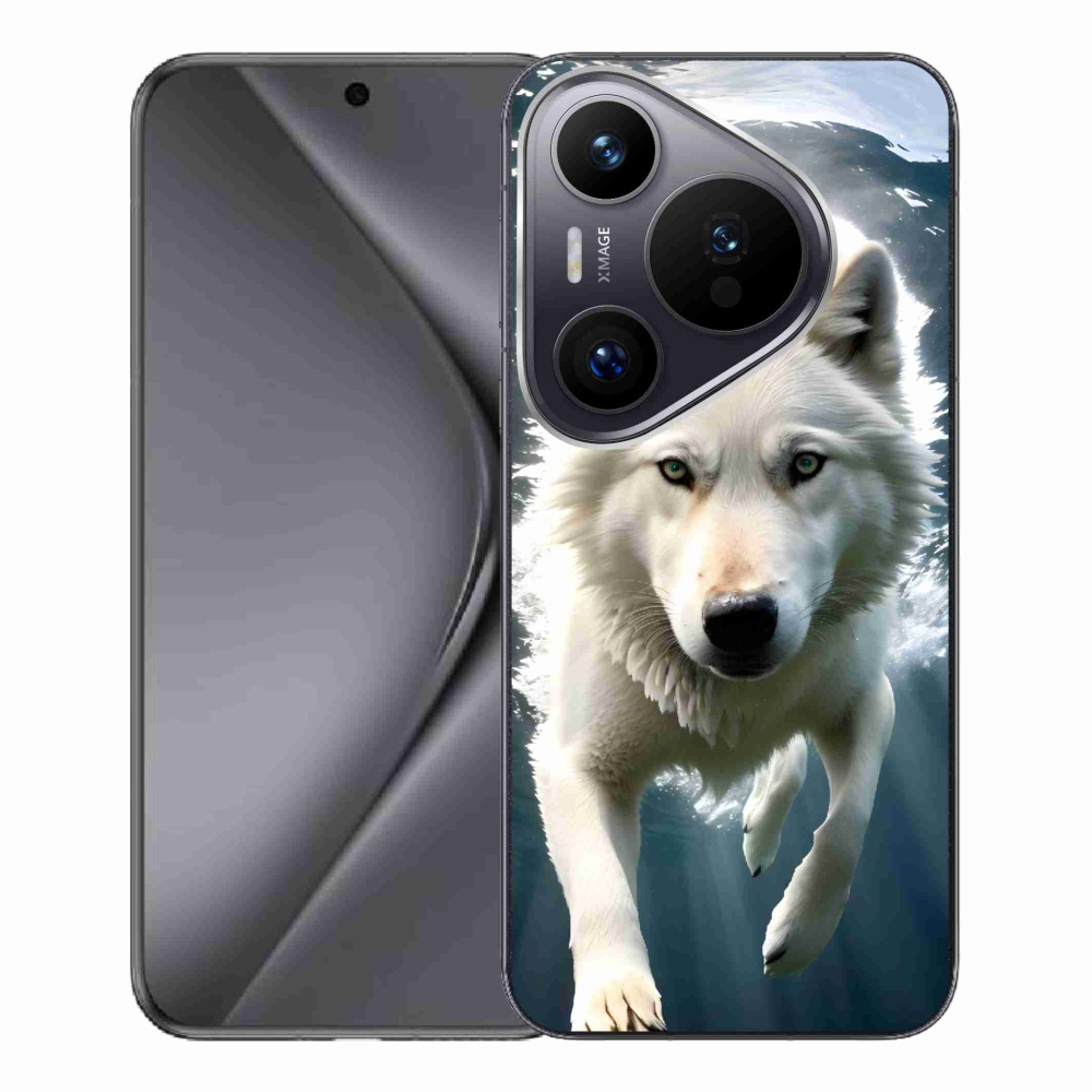 Gelový kryt mmCase na Huawei Pura 70 Pro - bílý vlk