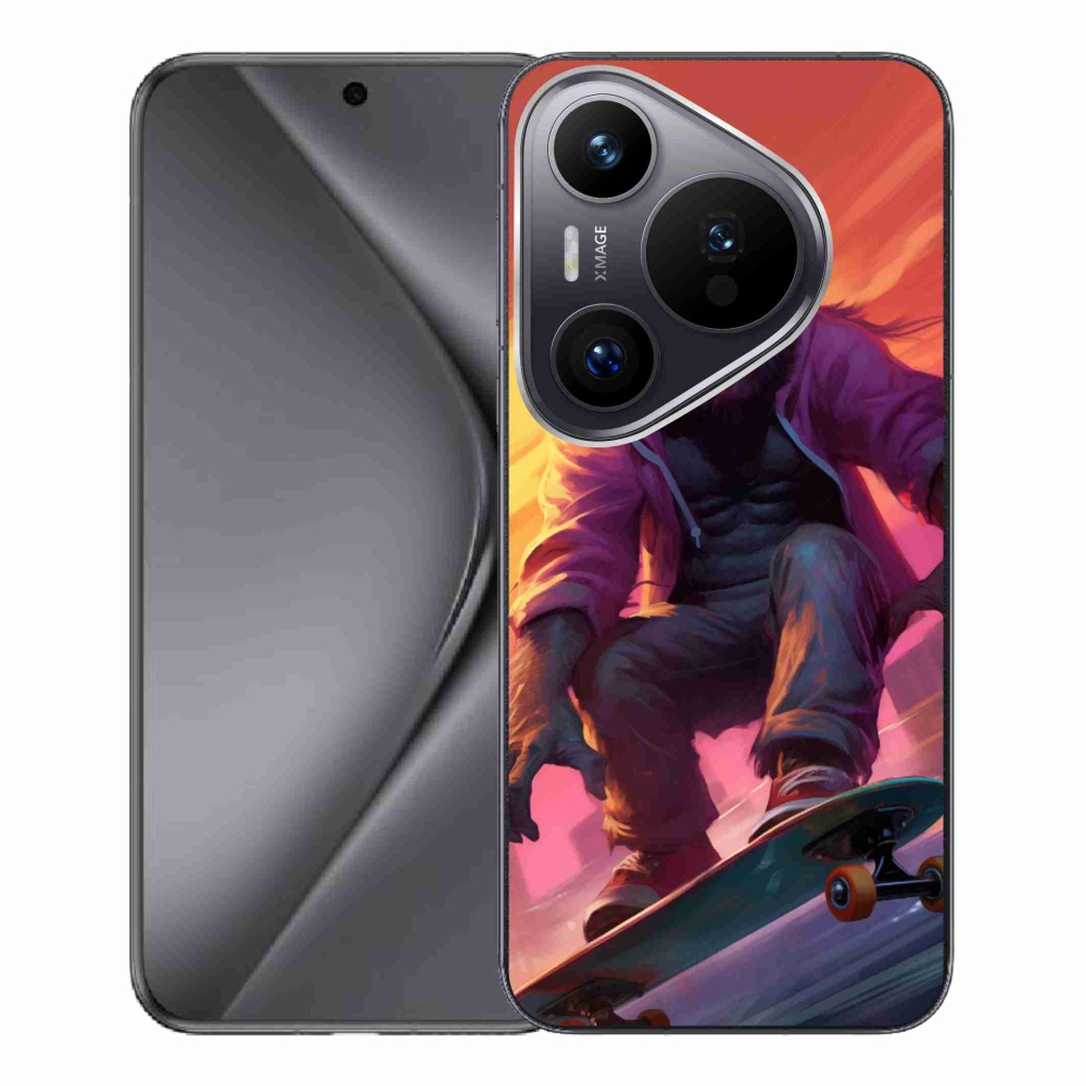 Gelový kryt mmCase na Huawei Pura 70 Pro - gorila na skateboardu