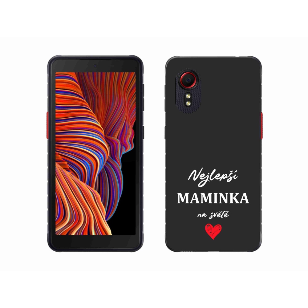 Gelový kryt mmCase na Samsung Galaxy Xcover 5 - nejlepší maminka 1 černé pozadí