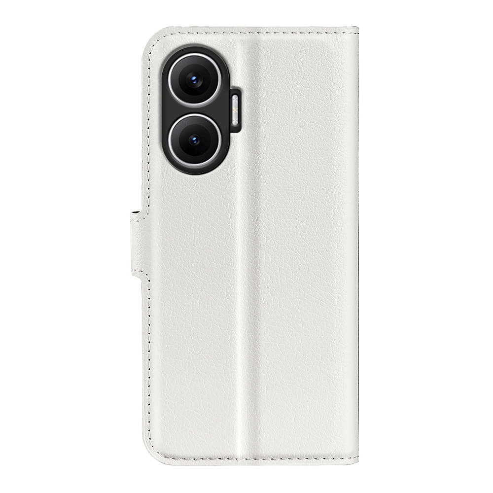 Litchi knížkové pouzdro na Xiaomi Poco F7 5G - bílé