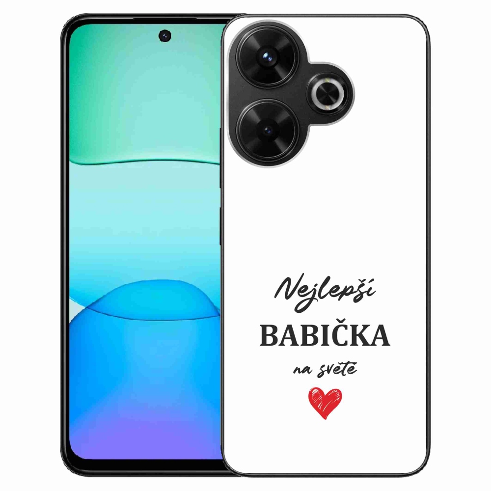 Gelový kryt mmCase na Xiaomi Redmi 13 4G/Poco M6 4G  - nejlepší babička 1 bílé pozadí