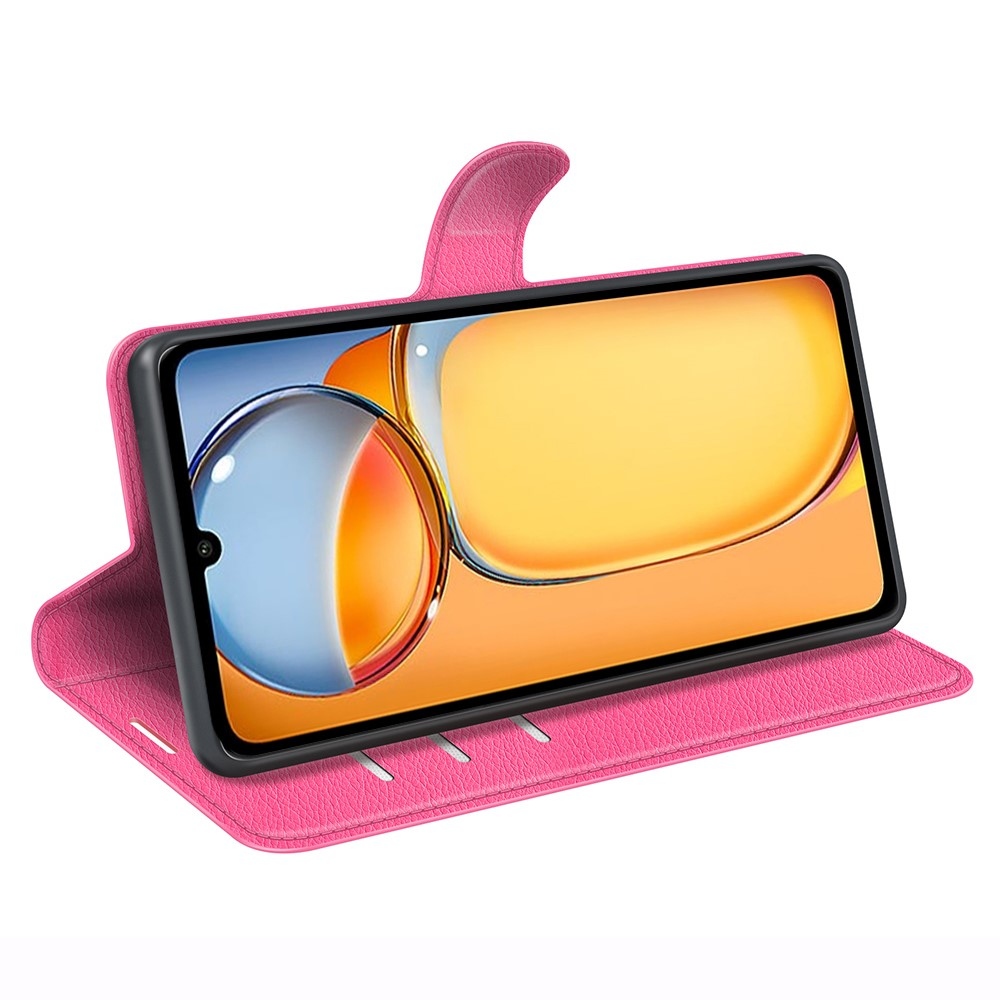 Litchi knížkové pouzdro na Xiaomi Poco C65/Redmi 13C - rose
