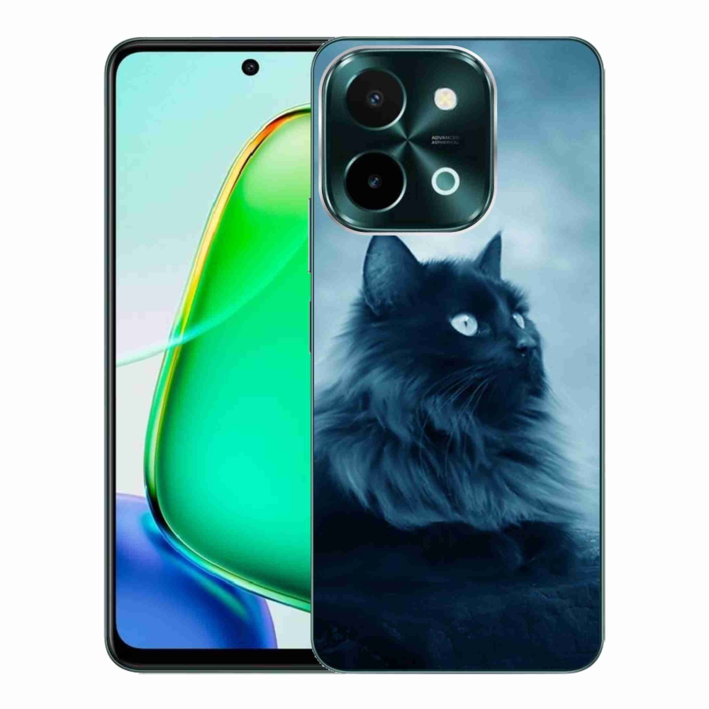 Gelový obal mmCase na Vivo Y28 - černá kočka 1