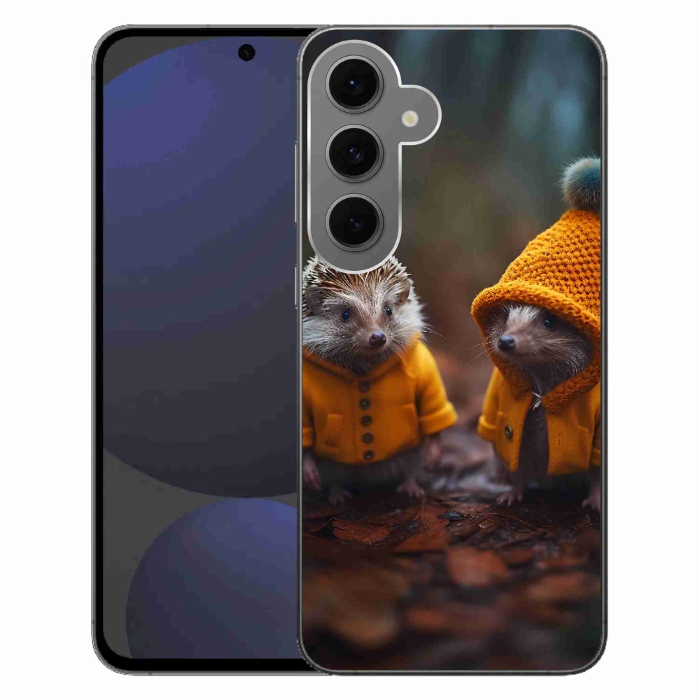 Gelový kryt mmCase na Samsung Galaxy S24 FE - ježci