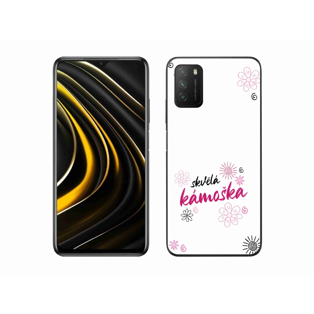 Gelový kryt mmCase na Xiaomi Poco M3 - skvělá kámoška bílé pozadí