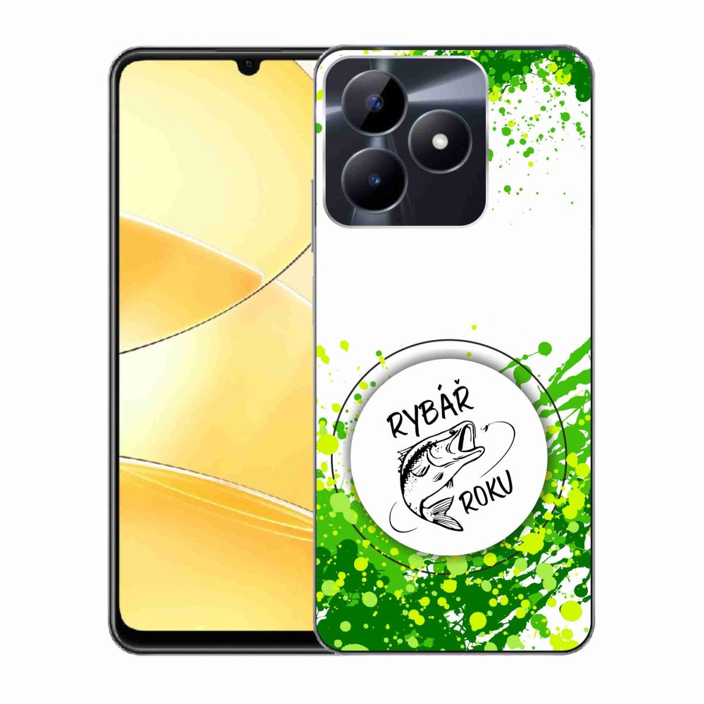 Gelový kryt mmCase na Realme C51/C53 - rybář roku bílé pozadí