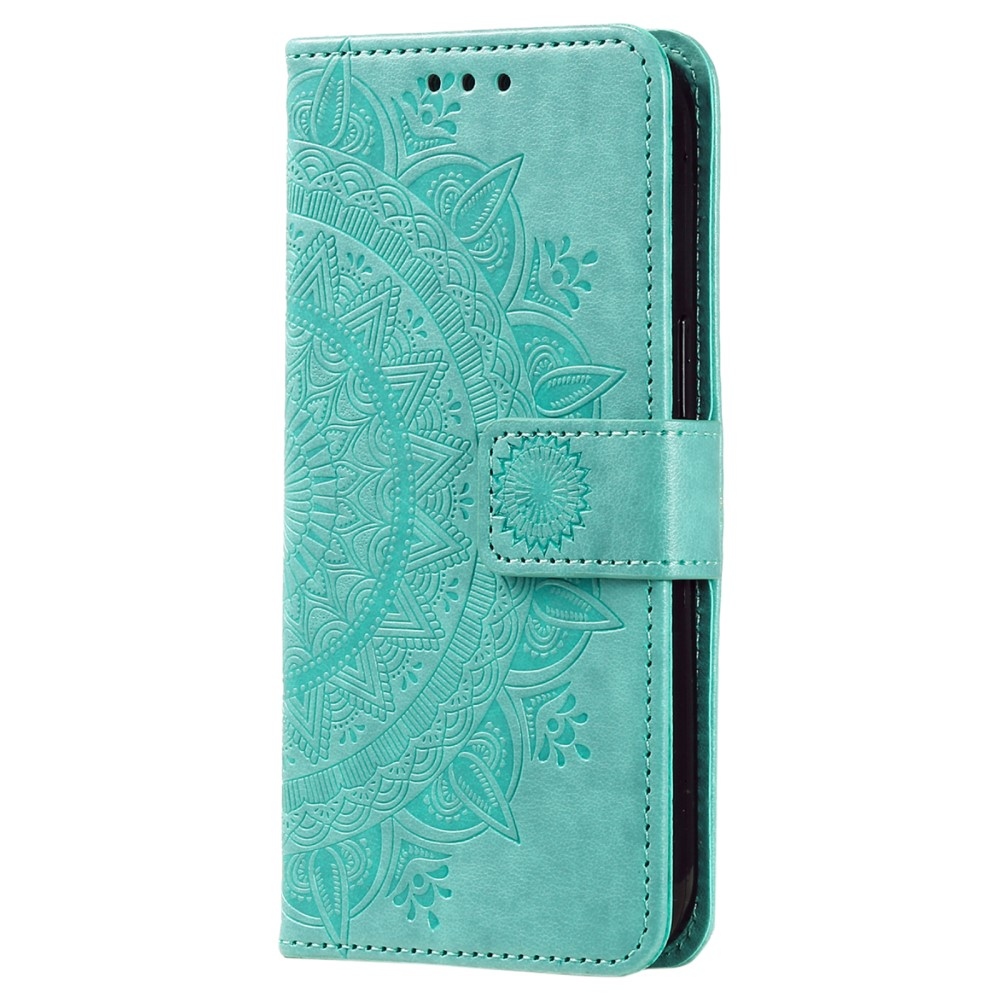 Mandala knížkové pouzdro na Samsung Galaxy A06 4G - modrozelené