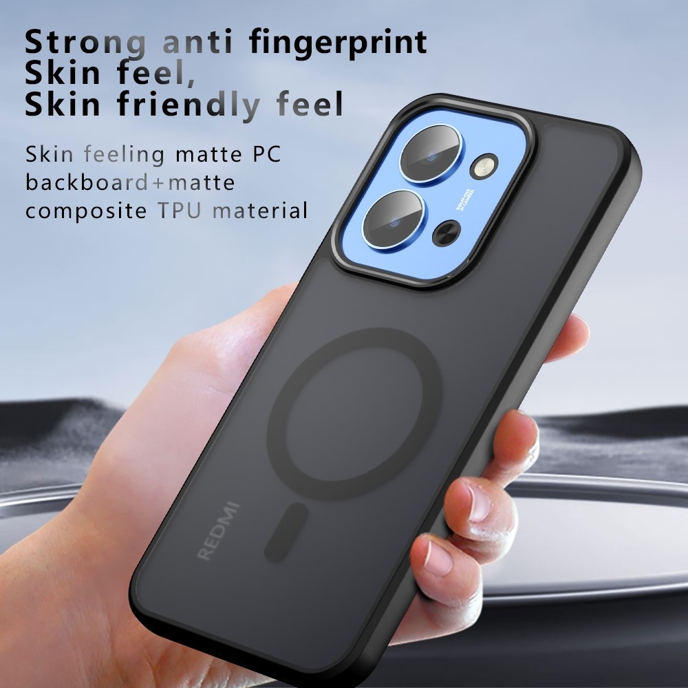 Case matný gelový obal s MagSafe na Xiaomi Redmi 15C 4G/5G (173mm) - černý