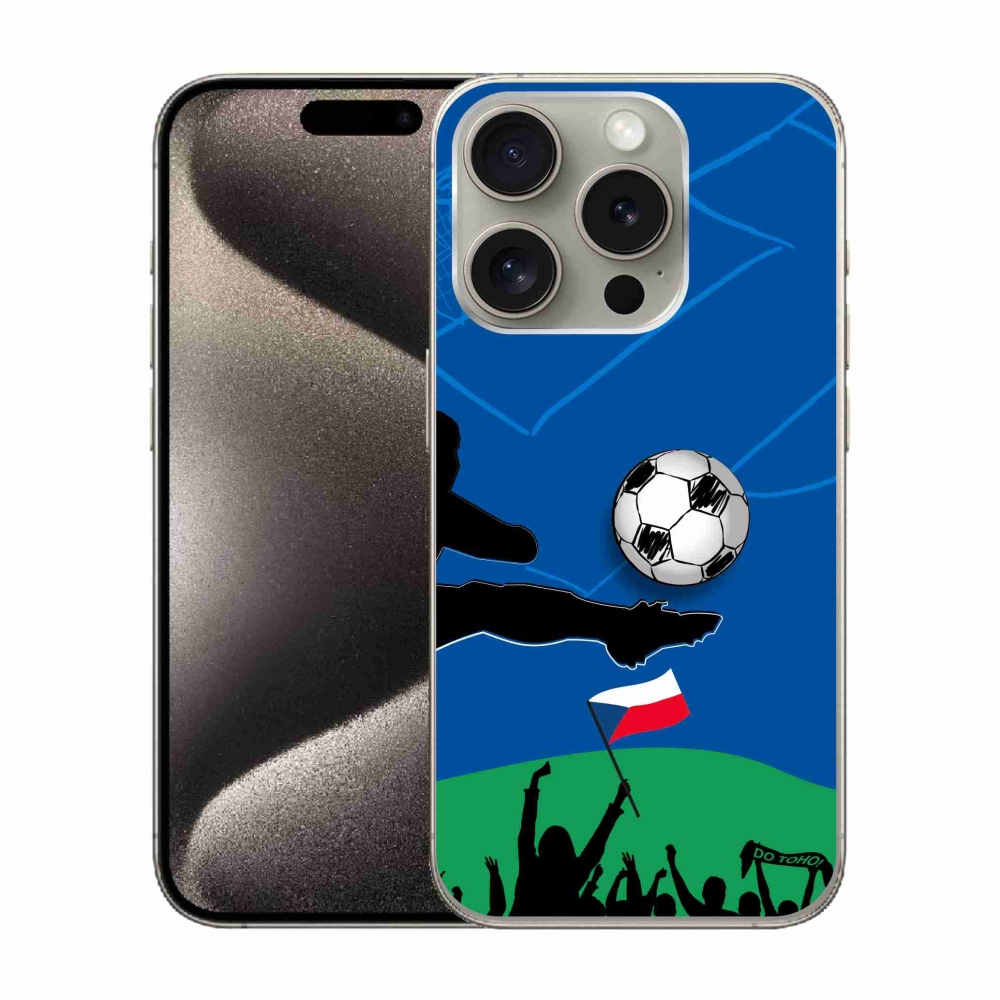 Gelový kryt mmCase na iPhone 15 Pro - fanoušci fotbalu