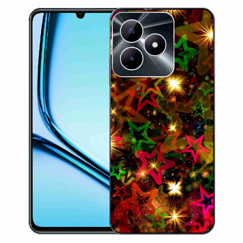 Gelový kryt mmCase na Realme Note 50 - barevné hvězdičky