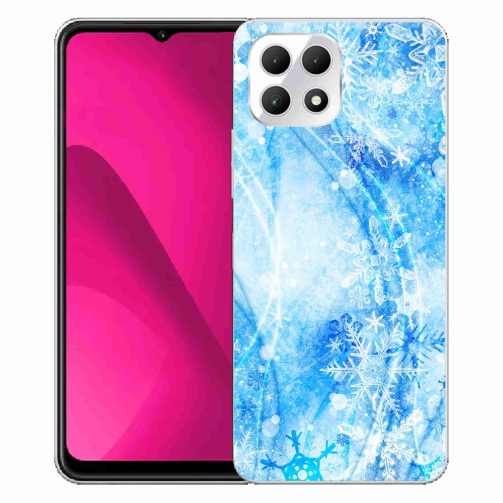 Gelový kryt mmCase na T-Mobile T Phone 2 - sněhové vločky