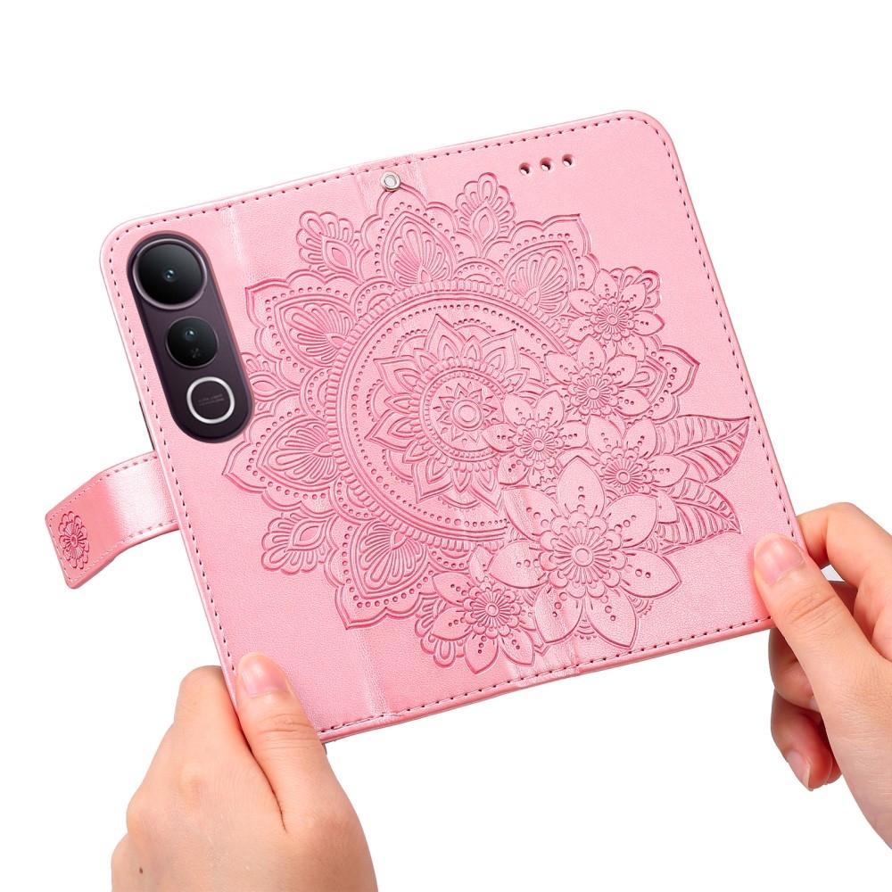 Mandala knížkové pouzdro na Vivo V50 Lite 4G/5G - růžové