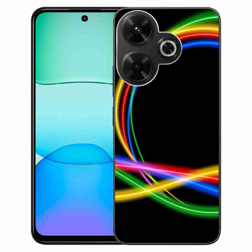 Gelový obal mmCase na Xiaomi Redmi 13 4G/Poco M6 4G - neonové kruhy