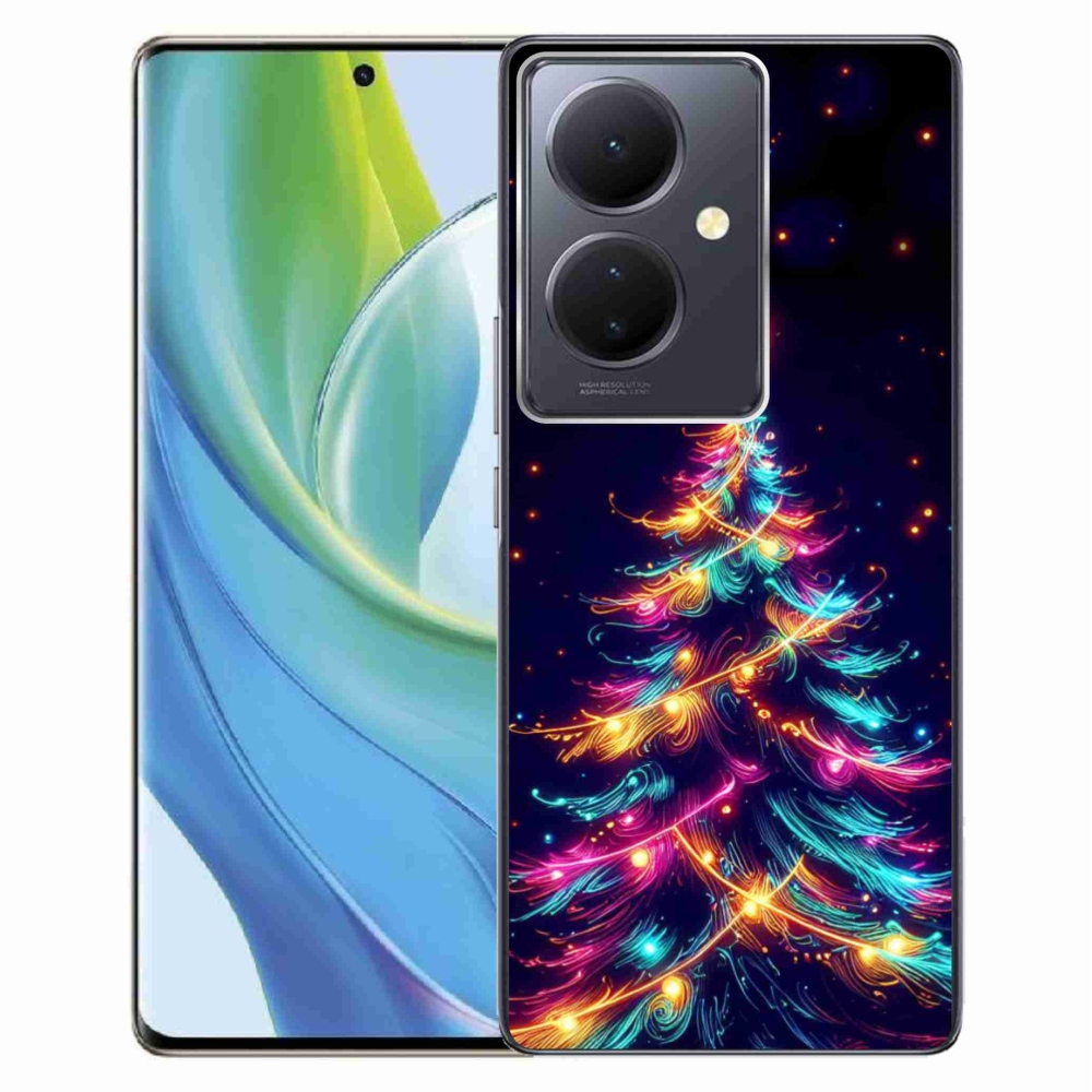 Gelový kryt mmCase na Vivo V29 Lite 5G - neonový vánoční stromek