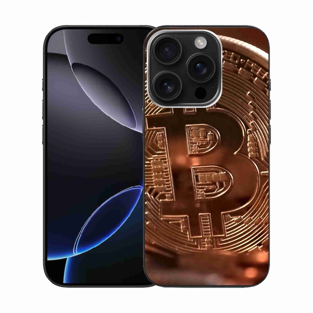 Gelový kryt mmCase na iPhone 16 Pro - bitcoin