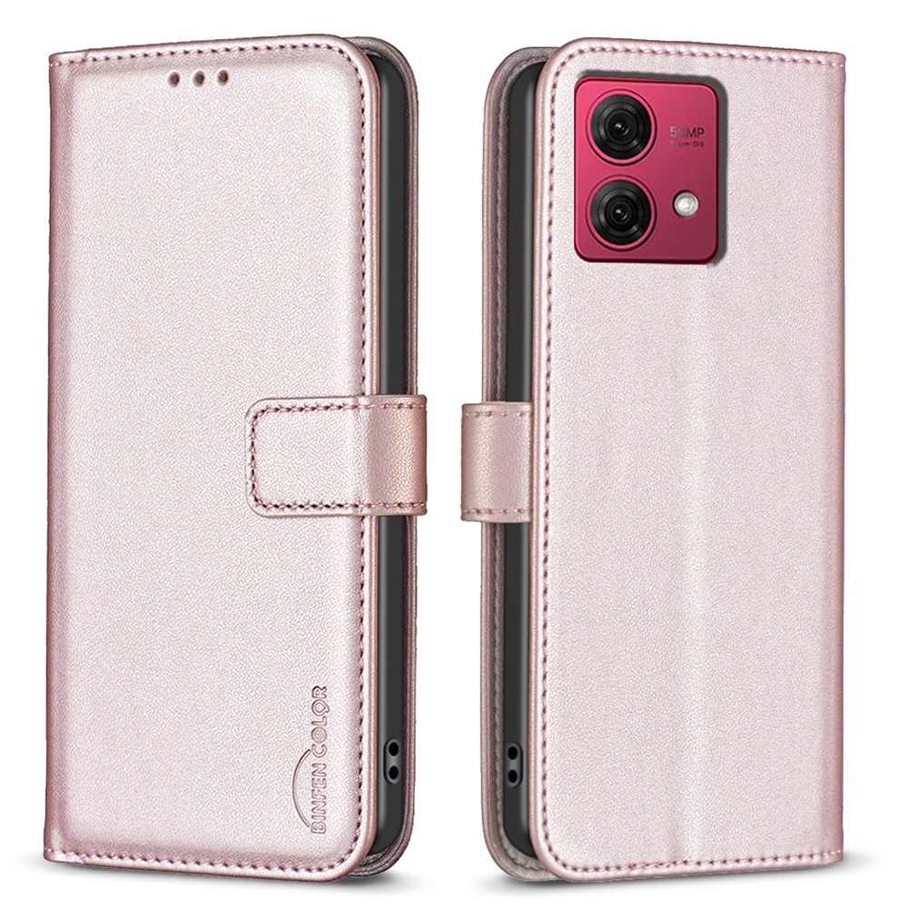 BNF knížkové pouzdro na Motorola Moto G84 5G - růžovozlaté