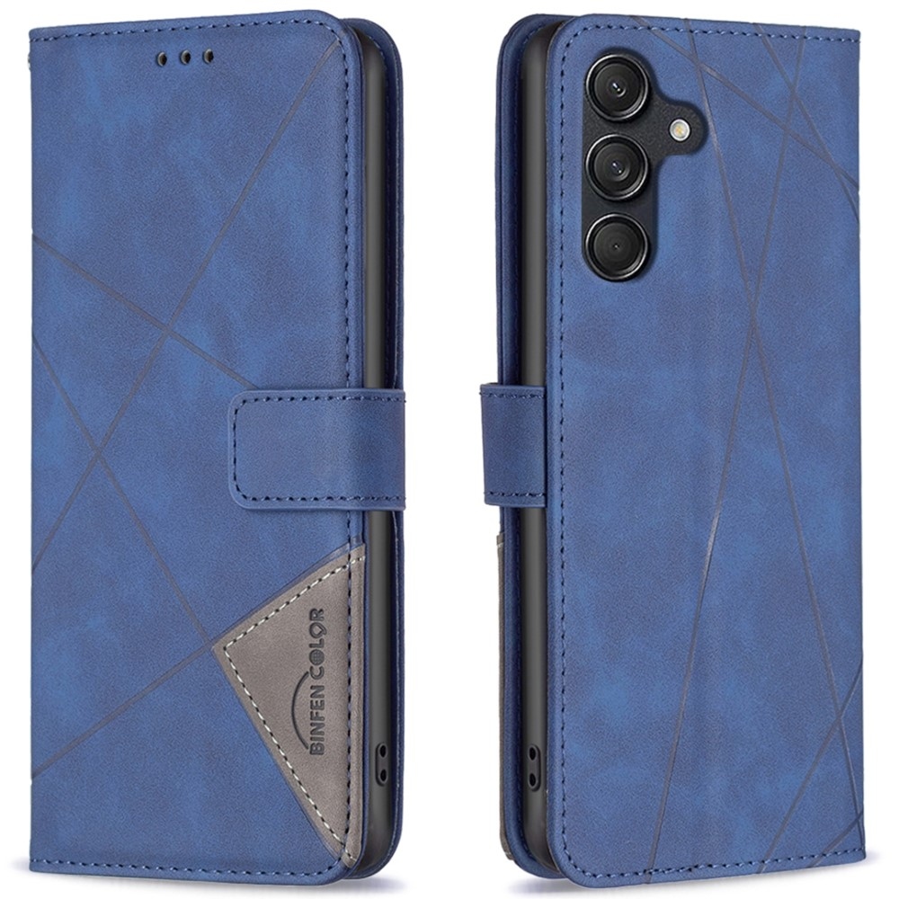 BINFEN knížkové pouzdro na Samsung Galaxy M55 5G - modré