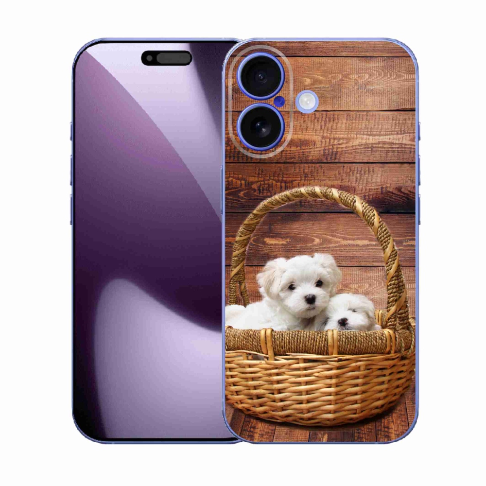 Gelový kryt mmCase na iPhone 17 - štěňátka