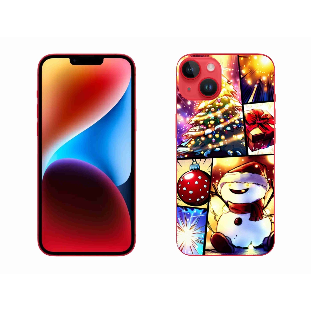 Gelový kryt mmCase na iPhone 14 Plus - vánoční motivy 1