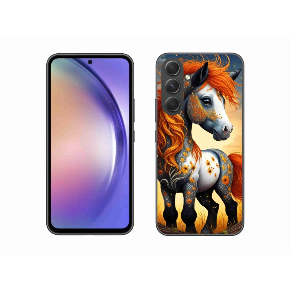Gelový kryt mmCase na Samsung Galaxy A54 5G - barevný poník