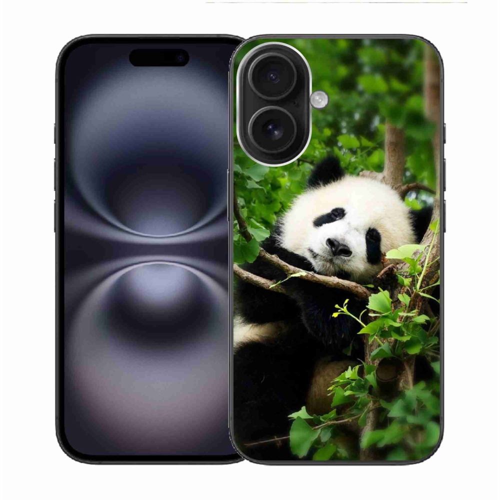 Gelový kryt mmCase na iPhone 16 - panda