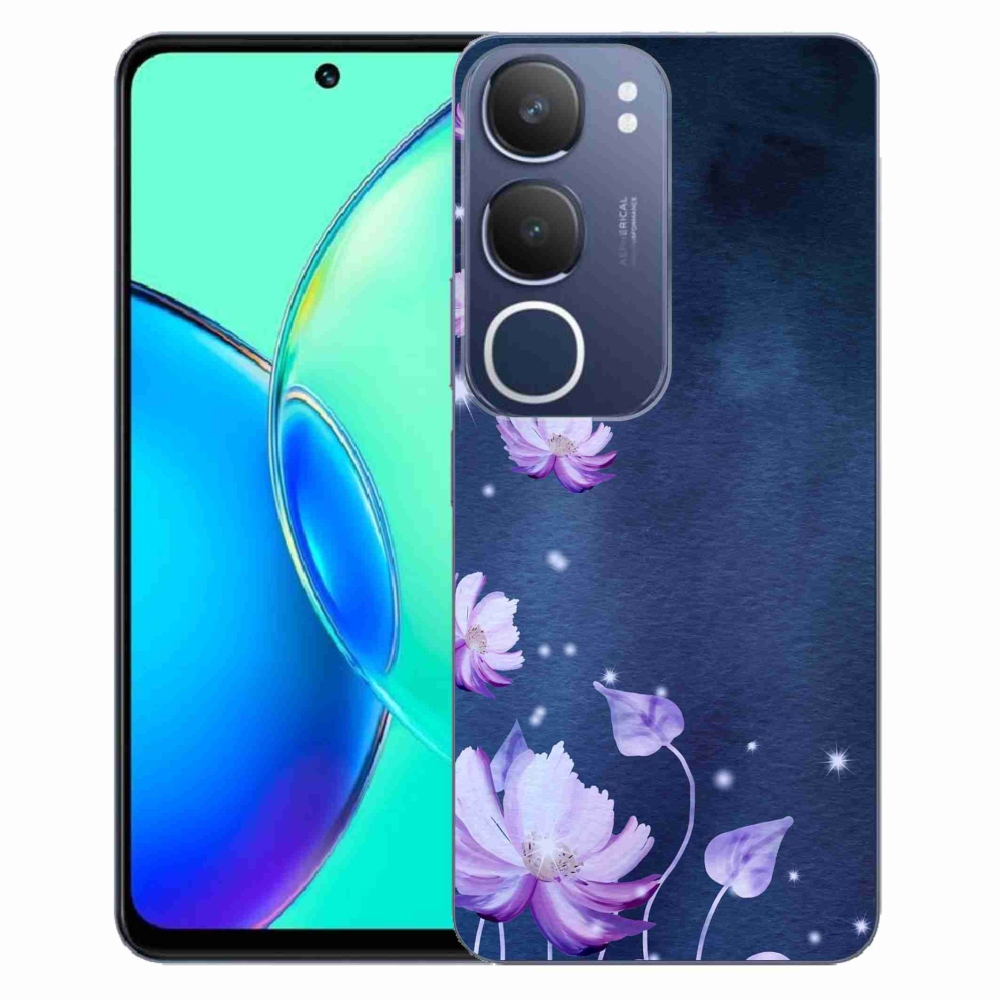 Gelový kryt mmCase na Vivo Y19s - padající květy
