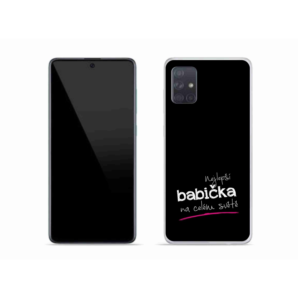 Gelový kryt mmCase na Samsung Galaxy A51 - nejlepší babička 4 černé pozadí