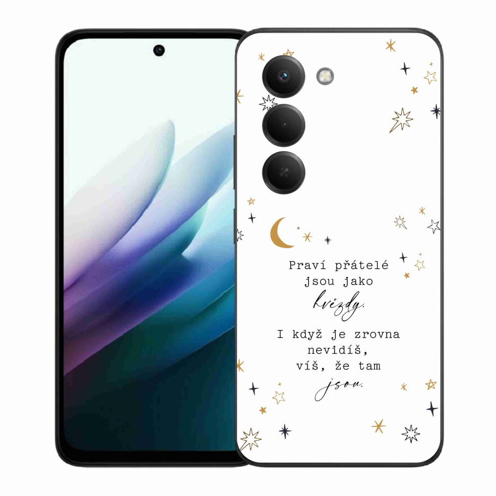 Gelový kryt mmCase na Xiaomi Redmi 15 4G/5G (171mm) - citát 6 bílé pozadí
