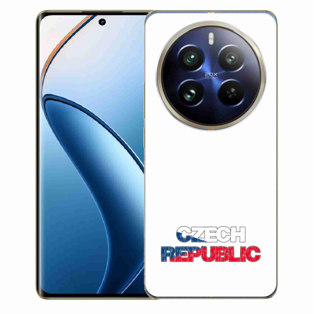 Gelový kryt mmCase na Realme 12 Pro 5G/12 Pro+ 5G - Czech Republic bílé pozadí