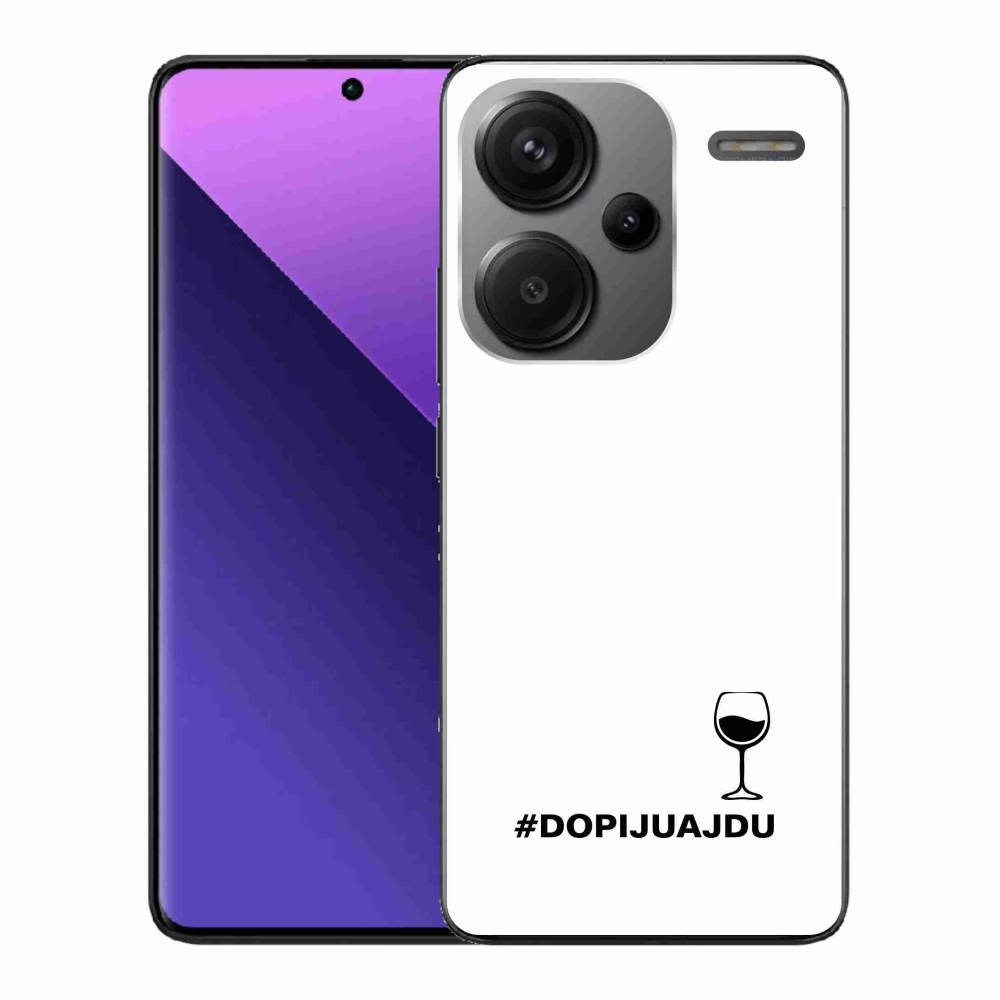 Gelový kryt mmCase na Xiaomi Redmi Note 13 Pro+ 5G - vinný motiv bílé pozadí