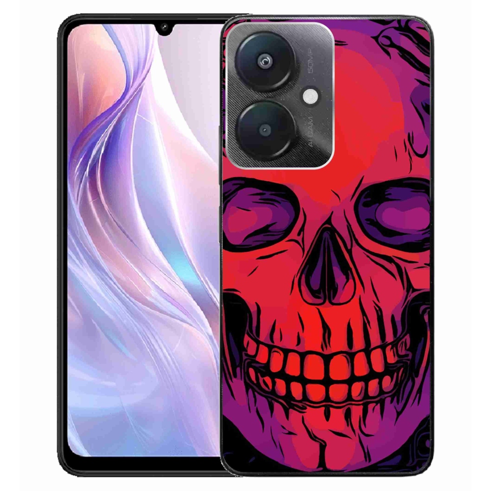 Gelový obal mmCase na Xiaomi Redmi 13C 5G - lebka