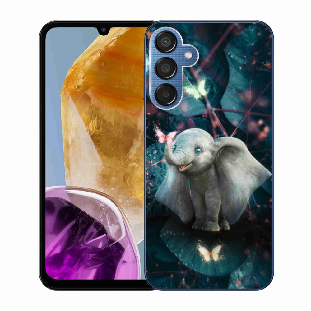 Gelový kryt mmCase na Samsung Galaxy M15 5G - roztomilý slon