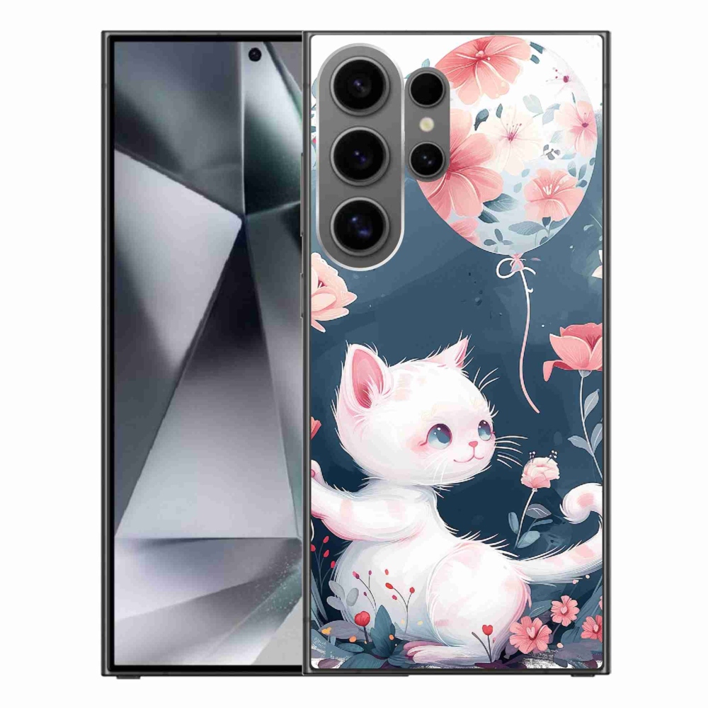 Gelový kryt mmCase na Samsung Galaxy S24 Ultra - kotě s balónkem