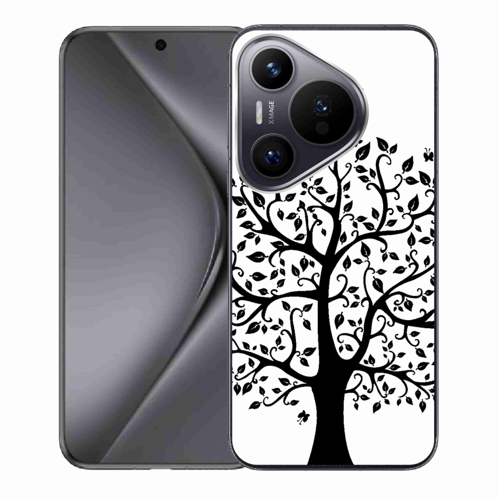 Gelový kryt mmCase na Huawei Pura 70 - černobílý strom